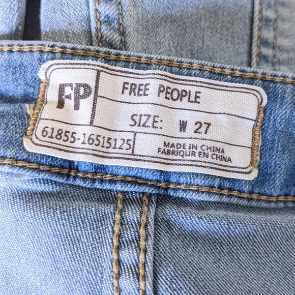 Free People Float On Super Flare Jeans 27 Bermondsey Blue Denim Boho - Picture 7 of 9